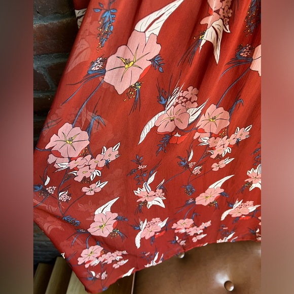 Anthropologie Dress sheer floral size 12 - Picture 5 of 8